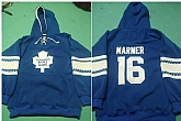 Maple Leafs 16 Mitchell Marner Blue All Stitched Pullover Hoodie,baseball caps,new era cap wholesale,wholesale hats